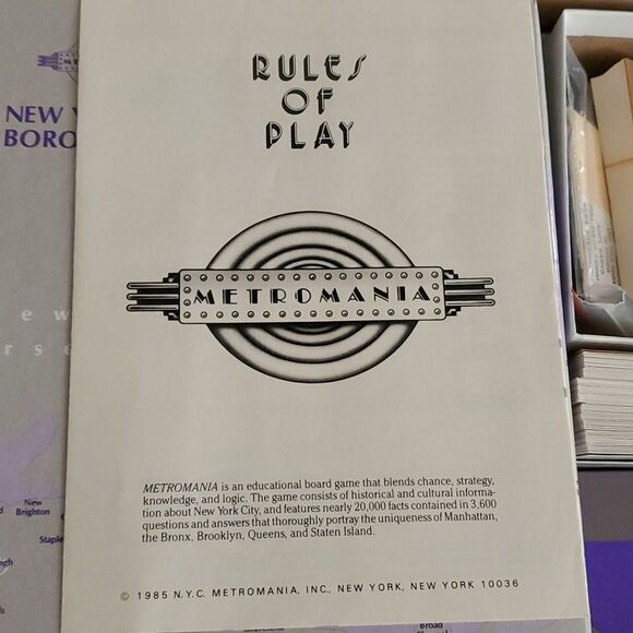 Vintage NYC TRIVIA board game educational blends chance strategy knowledge - Picture 6 of 10